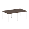 Metal System Quattro Переговорный стол (2 столешницы) на П-образном м/к 40БП.ПРГ-2.1 Венге Цаво/Мета