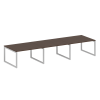 Metal System Quattro Переговорный стол (3 столешницы) на О-оразном м/к 50БО.ПРГ-3.3 Венге Цаво/Метал
