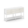 Shelf System Двухсекционный стеллаж двухярусный с ящиками SN.STM-222 Белый/Дуб Наварра/Металл Белый