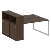 Metal System Quattro Рабочая станция с шкафом-купе на О-образном м/к 40БО.РС-СШК-2.3 Т Венге Цаво/Ме