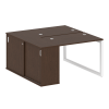 Metal System Quattro Рабочая станция с шкафом-купе на О-образном м/к 50БО.РС-СШК-1.1 Т Венге Цаво/Ме