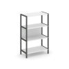 Shelf System Односекционный стеллаж трехярусный SN.STM-311 Белый/Металл Антрацит 810*400*1246