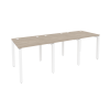Onix Рабочая станция на П-образном м/к O.MP-RS-3.0.8 Дуб Аттик/Металл Белый 2340*800*750
