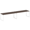 Metal System Quattro Рабочая станция на 2 места на О-образном м/к 40БО.СМ-2.5 Венге Цаво/Металл Белы