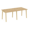 Onix Wood Стол переговорный (2 столешницы) OW.PRG-2.1 Тиквуд Светлый/Дуб Светлый/Металл Белый 1960*9