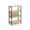 Shelf System Односекционный стеллаж трехярусный SN.STM-311 Акация Лорка/Металл Черный 810*400*1246