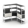 Shelf System Трехсекционный угловой стеллаж четырехярусный с ящиками SN.STMU-431 Антрацит/Дуб Наварр