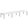 Metal System Quattro Переговорный стол (3 столешницы) на П-оразном м/к 40БП.ПРГ-3.4 Белый/Металл Ант