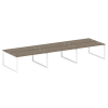 Metal System Quattro Рабочая станция на 6 раб. мест на О-образном м/к 50БО.СМ-6.4 Вяз Благородный/Ме