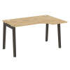 Onix Wood Стол эргономичный правый OW.SA-2 (R) Тиквуд Светлый/Дуб Темный/Металл Антрацит 1380*980*75