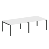 Metal System Quattro Переговорный стол (2 столешницы) на П-образном м/к 50БП.ПРГ-2.3 Белый/Металл Ан
