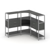 Shelf System Трехсекционный угловой стеллаж трехярусный с ящиками SN.STMU-331 Антрацит/Металл Серый