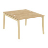 Onix Wood Рабочая станция OW.D.RS-2.2.7 Тиквуд Светлый/Дуб Светлый/Металл Белый 1180*1475*750