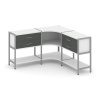Shelf System Трехсекционный угловой стеллаж двухярусный с ящиками SN.STMU-231 Белый/Антрацит/Металл
