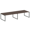 Metal System Quattro Перег. стол (2 столешницы) на О-образном м/к 40БО.ПРГ-2.5 Венге Цаво/Металл Ант