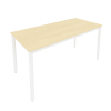 Slim Стол письменный на металлокаркасе С.СП-6 Клен/Металл Белый 1580*720*750