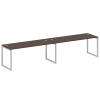 Metal System Quattro Рабочая станция на 2 места на О-образном м/к 40БО.СМ-2.5 Венге Цаво/Металл Серы