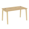 Onix Wood Direct Стол руководителя OW.SRR-3.8 Тиквуд Светлый/Дуб Светлый/Металл Белый 1380*800*750