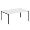 Metal System Quattro Переговорный стол (1 столешница) на П-образном м/к 40БП.ПРГ-1.5 Белый/Металл Ан