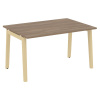 Onix Wood Стол переговорный (1 столешница) OW.PRG-1.3 Дуб Аризона/Дуб Светлый/Металл Белый 1380*980*