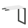 Metal System Quattro Приставной элемент на О-образном м/к 50БО.ПР-2 Белый/Металл Антрацит 800*600*75