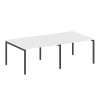 Metal System Quattro Переговорный стол (2 столешницы) на П-образном м/к 40БП.ПРГ-2.2 Белый/Металл Ан
