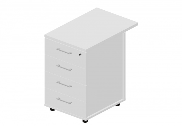 Тумба приставная  (4 ящика, ручки - алюминий) ODN44670