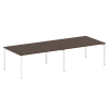 Metal System Quattro Переговорный стол (2 столешницы) на П-образном м/к 50БП.ПРГ-2.4 Венге Цаво/Мета