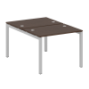 Metal System Quattro Рабочая станция на П-образном м/к 50БП.РАС-СП-2.1 Венге Цаво/Металл Серый 1000*