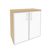 Onix Шкаф низкий широкий O.ST-3.2 R white Тиквуд Светлый/Стекло White 800*420*823