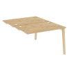 Onix Wood Стол-приставка двойной OW.D.SPR-2.8 Тиквуд Светлый/Дуб Светлый/Металл Белый 1180*1635*750