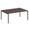 Metal System Quattro Переговорный стол (1 столешница) на П-образном м/к 40БП.ПРГ-1.5 Венге Цаво/Мета