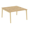 Onix Wood Рабочая станция OW.D.RS-2.3.7 Тиквуд Светлый/Дуб Светлый/Металл Белый 1380*1475*750