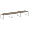 Metal System Quattro Переговорный стол (3 столешницы) на О-оразном м/к 50БО.ПРГ-3.5 Вяз Благородный/