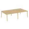 Onix Wood Рабочая станция OW.D.RS-4.3.8 Тиквуд Светлый/Дуб Светлый/Металл Белый 2760*1635*750
