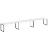 Metal System Quattro Рабочая станция на 3 места на О-образном м/к 40БО.СМ-3.5 Белый/Металл Антрацит