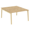 Onix Wood Рабочая станция OW.D.RS-2.3.8 Тиквуд Светлый/Дуб Светлый/Металл Белый 1380*1635*750