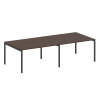 Metal System Quattro Переговорный стол (2 столешницы) на П-образном м/к 40БП.ПРГ-2.3 Венге Цаво/Мета