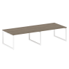 Metal System Quattro Переговорный стол (2 столешницы) на О-образном м/к 50БО.ПРГ-2.4 Вяз Благородный