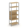 Shelf System Односекционный стеллаж пятиярусный SN.STM-511 Тиквуд Светлый/Металл Серый 810*400*1980