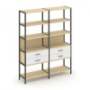 Shelf System Двухсекционный стеллаж пятиярусный с ящиками SN.STM-522 15
