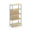 Shelf System Односекционный стеллаж четырехярусный SN.STM-411 Акация Лорка/Металл Серый 810*400*1613