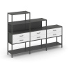 Shelf System Трехсекционный стеллаж четырех/трех/двухярусный с ящиками SN.STM-431 Антрацит/Белый/Мет