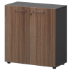 Шкаф низкий закрытый СМШ28F Темный шимо/Графит 792x380x811 Кортез