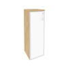 Onix Шкаф средний узкий левый O.SU-2.4 R (L) white Тиквуд Светлый/Стекло White 400*420*1207