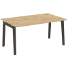 Onix Wood Стол переговорный (1 столешница) OW.PRG-1.4 Тиквуд Светлый/Дуб Темный/Металл Антрацит 1580
