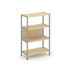 Shelf System Односекционный стеллаж трехярусный SN.STM-311 Акация Лорка/Металл Серый 810*400*1246