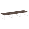 Metal System Quattro Рабочая станция на 6 раб. мест на О-образном м/к 40БО.СМ-6.4 Венге Цаво/Металл