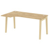 Onix Wood Стол эргономичный левый OW.SA-1 (L) Тиквуд Светлый/Дуб Светлый/Металл Белый 1580*980*750 (