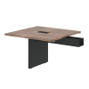 Стол приставной VRFCT 1212 Американский орех/Яшма черный 1200х1200х750 VELION VENEER